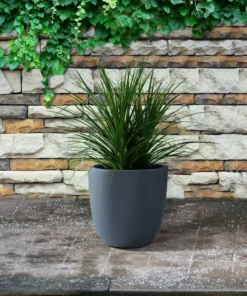 KANTE 9 in. H Charcoal Concrete and Fiberglass Round Bowl Planter, Outdoor Indoor Large Planters Pots with Drainage 10 KANTE 9 in. H Charcoal Concrete and Fiberglass Round Bowl Planter, Outdoor Indoor Large Planters Pots with Drainage -Outdoor Plant Life charcoal kante plant pots rc0050a c60121 4f 1000