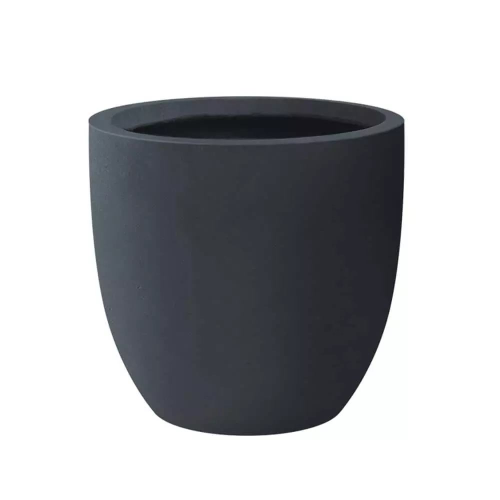 KANTE 9 in. H Charcoal Concrete and Fiberglass Round Bowl Planter, Outdoor Indoor Large Planters Pots with Drainage 3 KANTE 9 in. H Charcoal Concrete and Fiberglass Round Bowl Planter, Outdoor Indoor Large Planters Pots with Drainage