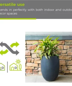 KANTE 21.7 in. Tall Charcoal Lightweight Concrete Round Outdoor Planter -Outdoor Plant Life charcoal kante plant pots rc0066a c60121 44 1000