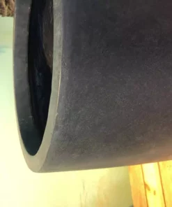 KANTE 21.7 in. Tall Charcoal Lightweight Concrete Round Outdoor Planter -Outdoor Plant Life charcoal kante plant pots rc0066a c60121 76 1000