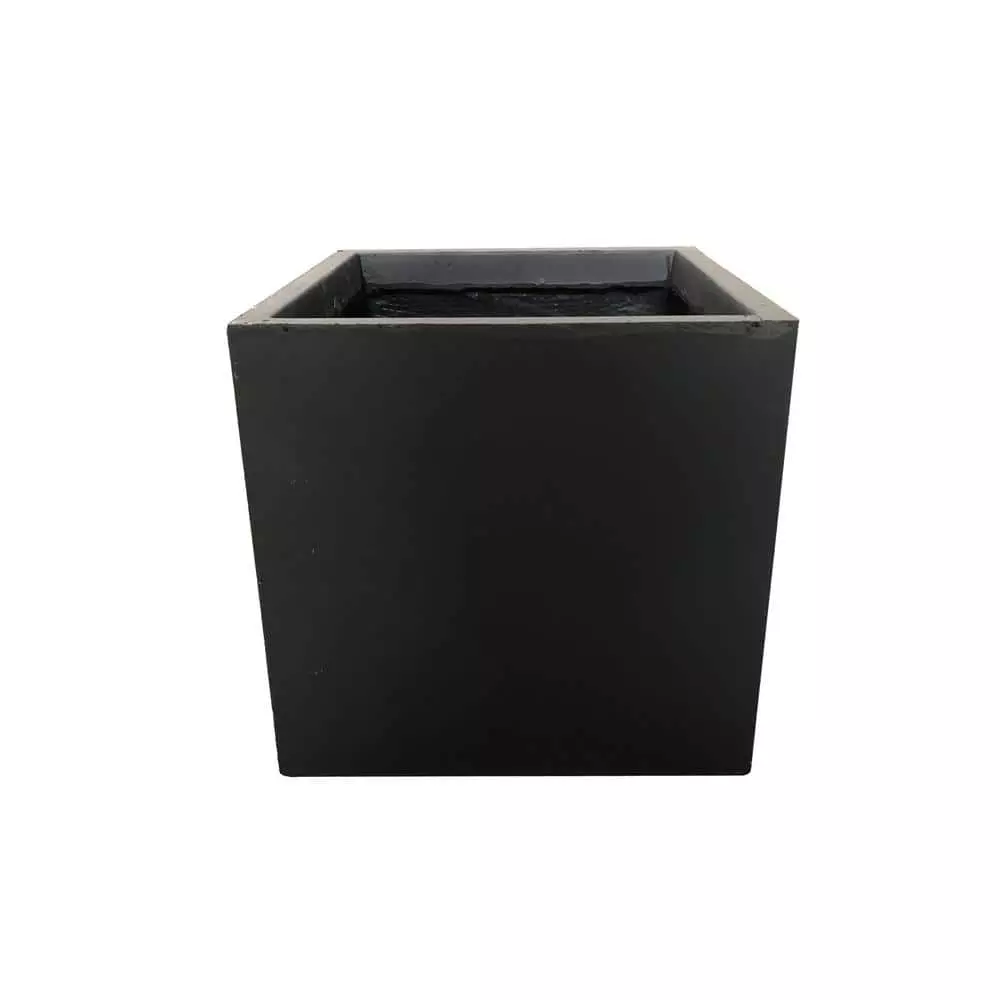 KANTE 10 in. Tall Charcoal Lightweight Concrete Square Modern Outdoor Planter 3 KANTE 10 in. Tall Charcoal Lightweight Concrete Square Modern Outdoor Planter