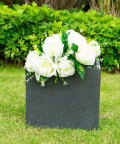 KANTE 10 in. Tall Charcoal Lightweight Concrete Square Modern Outdoor Planter 10 KANTE 10 in. Tall Charcoal Lightweight Concrete Square Modern Outdoor Planter -Outdoor Plant Life charcoal kante plant pots rf0001a c60121 c3 1000