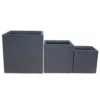 KANTE 16 in. Tall Charcoal Lightweight Concrete Square Modern Outdoor Planter (Set of 3) -Outdoor Plant Life charcoal kante plant pots rf0001abc c60121 64 1000