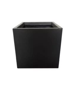 KANTE 12 in. Tall Charcoal Lightweight Concrete Square Modern Outdoor Planter
