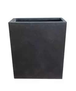 KANTE 26.8 in. Tall Charcoal Lightweight Concrete Modern Long and High Rectangle Planter