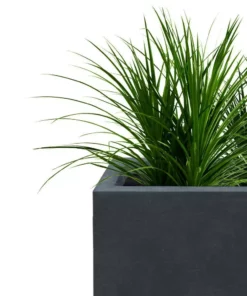 KANTE 11.81 x 11.81 in. Square Charcoal Lightweight Concrete and Weather Resistant Fiberglass Planter w/Drainage Hole 14 KANTE 11.81 x 11.81 in. Square Charcoal Lightweight Concrete and Weather Resistant Fiberglass Planter w/Drainage Hole -Outdoor Plant Life charcoal kante plant pots rf0221b c60121 1f 1000
