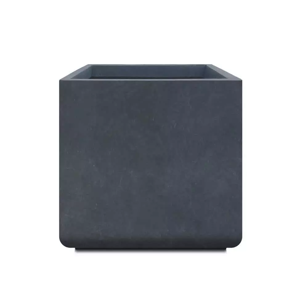 KANTE 11.81 x 11.81 in. Square Charcoal Lightweight Concrete and Weather Resistant Fiberglass Planter w/Drainage Hole 3 KANTE 11.81 x 11.81 in. Square Charcoal Lightweight Concrete and Weather Resistant Fiberglass Planter w/Drainage Hole