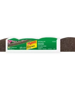 Vigoro Roman Stone 4 ft. Earth Rubber Garden Edging -Outdoor Plant Life earth vigoro rubber edging mt5001597 1f 1000