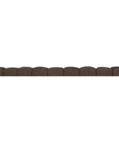 Vigoro Roman Stone 4 ft. Earth Rubber Garden Edging -Outdoor Plant Life earth vigoro rubber edging mt5001597 40 1000