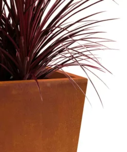 KANTE 24.4 in. H Rectangle Faux Weathering Steel Lightweight Concrete Tapered Tall Planter with Drainage Hole, Outdoor/Indoor -Outdoor Plant Life faux weathering steel kante plant pots rf0004c c91942 44 1000