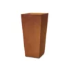 KANTE 24.4 in. H Rectangle Faux Weathering Steel Lightweight Concrete Tapered Tall Planter with Drainage Hole, Outdoor/Indoor -Outdoor Plant Life faux weathering steel kante plant pots rf0004c c91942 64 1000