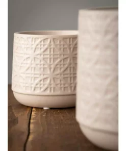 SULLIVANS Gray Ceramic Planter (Set of 2) -Outdoor Plant Life gray sullivans plant pots cm2943 1f 1000