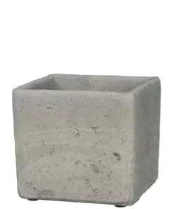 SULLIVANS Gray Cement Square Planter