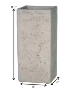 SULLIVANS Gray Cement Square Planter -Outdoor Plant Life gray sullivans plant pots cmt1092 1f 1000