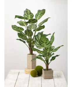 SULLIVANS Gray Cement Square Planter -Outdoor Plant Life gray sullivans plant pots cmt1092 4f 1000