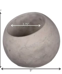 SULLIVANS Gray Cement Ball Planter -Outdoor Plant Life gray sullivans plant pots cmt1105 4f 1000