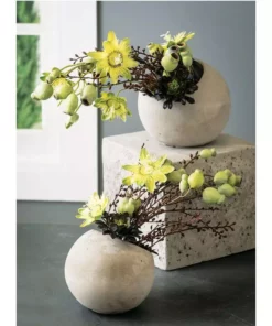 SULLIVANS Gray Cement Ball Planter -Outdoor Plant Life gray sullivans plant pots cmt1105 c3 1000