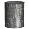 SULLIVANS Gray Metal Ribbed Pot -Outdoor Plant Life gray sullivans plant pots met975 64 1000