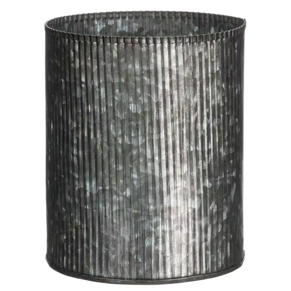 SULLIVANS Gray Metal Ribbed Pot 3 SULLIVANS Gray Metal Ribbed Pot