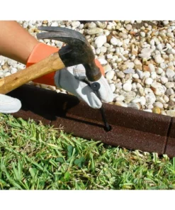 Vigoro EcoBorder 4 ft. Grey Rubber Landscape Edging (6-Pack) -Outdoor Plant Life gray vigoro rubber edging ecobrd grey 6pk 40 1000