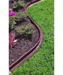 Vigoro EcoBorder 4 ft. Green Rubber Landscape Edging (48-Count/Pallet) -Outdoor Plant Life green vigoro rubber edging ecobrd gr 48 31 1000
