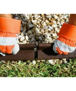 Vigoro EcoBorder 4 ft. Green Rubber Landscape Edging (48-Count/Pallet) -Outdoor Plant Life green vigoro rubber edging ecobrd gr 48 a0 1000