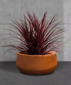 KANTE 16 in. Dia. Round Iron Oxide Concrete Bowl Planter, Outdoor Indoor Large Planter Pot with Drainage Hole -Outdoor Plant Life iron oxide kante plant pots rc0051b c80621 44 1000