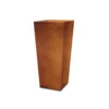 KANTE 28 in. H Iron Oxide Lightweight Concrete Tapered Planter with Drainage Hole, Large Outdoor/Indoor Tall Square Planter -Outdoor Plant Life iron oxide kante plant pots rf0229a s c80621 64 1000