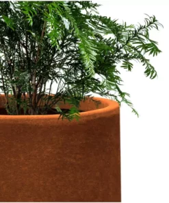 KANTE 17.3 in., 13.4 in., & 10.6 in. H Round Iron Oxide Concrete Planter (Set of 3) Outdoor Indoor Large Pots w/Drainage Holes -Outdoor Plant Life iron oxide kante plant pots rf2015022bcd c80621 44 1000