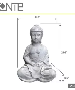 KANTE Lightweight Sitting Meditating Buddha Zen Indoor 15 KANTE Lightweight Sitting Meditating Buddha Zen Indoor -Outdoor Plant Life kante garden statues r141006 c80021 44 1000