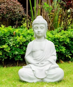 KANTE Lightweight Sitting Meditating Buddha Zen Indoor 12 KANTE Lightweight Sitting Meditating Buddha Zen Indoor -Outdoor Plant Life kante garden statues r141006 c80021 c3 1000