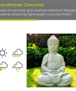 KANTE Lightweight Sitting Meditating Buddha Zen Indoor 16 KANTE Lightweight Sitting Meditating Buddha Zen Indoor -Outdoor Plant Life kante garden statues r141006 c80021 fa 1000