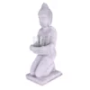 KANTE 12.8 in. H Gray Cement Buddha Tealight Candle Holder Garden Statue Ornament -Outdoor Plant Life kante garden statues sx20200173 64 1000