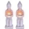 KANTE 12.8 in. H Gray Cement Buddha Garden Statue Tealight Candle Holder Ornament (2-Pack) 1 KANTE 12.8 in. H Gray Cement Buddha Garden Statue Tealight Candle Holder Ornament (2-Pack) -Outdoor Plant Life kante garden statues sx20200174 64 1000