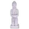 KANTE 12.8 in. H Gray Cement Buddha Garden Statue Tealight Candle Holder Ornament