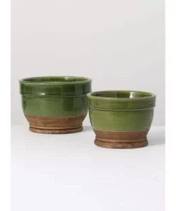 SULLIVANS Multi-Color Ceramic Planter (Set of 2) -Outdoor Plant Life multicolor sullivans plant pots cm2925 4f 1000