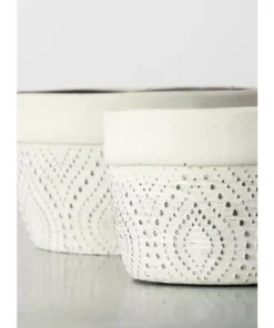 SULLIVANS Multi-Color Cement Dish Garden Pot (Set of 2) -Outdoor Plant Life multicolor sullivans plant pots cmt1179 4f 1000