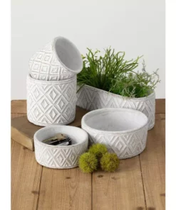 SULLIVANS Multi-Color Cement Planter (Set of 2) -Outdoor Plant Life multicolor sullivans plant pots cmt1184 4f 1000