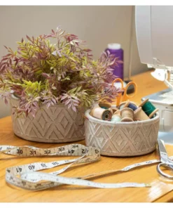 SULLIVANS Multi-Color Cement Planter (Set of 2) -Outdoor Plant Life multicolor sullivans plant pots cmt1184 c3 1000