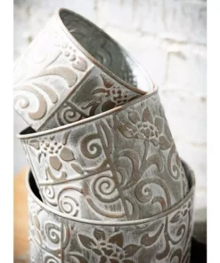 SULLIVANS Multi-Color Metal Planter (Set of 3) -Outdoor Plant Life multicolor sullivans plant pots met1680 1f 1000