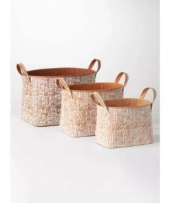 SULLIVANS Multi-Color Metal Speckled Planter (Set of 3) 9 SULLIVANS Multi-Color Metal Speckled Planter (Set of 3) -Outdoor Plant Life multicolor sullivans plant pots met1694 1f 1000