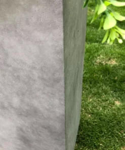 KANTE 20 in. H Square Natural Concrete/Fiberglass Indoor Outdoor Modern Seamless Tall Planter -Outdoor Plant Life natural concrete kante plant pots osf0002a c80021 44 1000