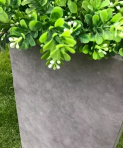 KANTE 28 in. H Square Natural Concrete/Fiberglass Indoor Outdoor Modern Seamless Tall Planter -Outdoor Plant Life natural concrete kante plant pots osf0002c c80021 1f 1000