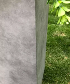 KANTE 28 in. H Square Natural Concrete/Fiberglass Indoor Outdoor Modern Seamless Tall Planter -Outdoor Plant Life natural concrete kante plant pots osf0002c c80021 fa 1000