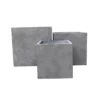 KANTE Set of 3 Lightweight Modern Square Outdoor Planters, 16 in., 12 in. and 10 in. Tall, Natural Concrete 2 KANTE Set of 3 Lightweight Modern Square Outdoor Planters, 16 in., 12 in. and 10 in. Tall, Natural Concrete -Outdoor Plant Life natural concrete kante plant pots rf0001abcc80021 64 1000