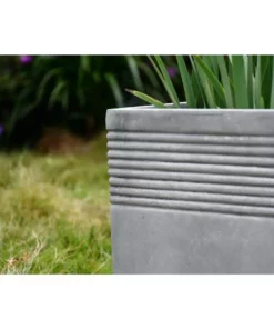 KANTE Small 15 in. Tall Natural Lightweight Concrete Modern Square Outdoor Planter -Outdoor Plant Life natural concrete kante plant pots rf0128b c80021 1f 1000