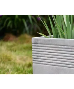 KANTE Small 15 in. Tall Natural Lightweight Concrete Modern Square Outdoor Planter -Outdoor Plant Life natural concrete kante plant pots rf0128b c80021 66 1000