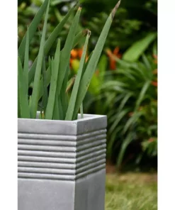 KANTE Small 15 in. Tall Natural Lightweight Concrete Modern Square Outdoor Planter -Outdoor Plant Life natural concrete kante plant pots rf0128b c80021 a0 1000