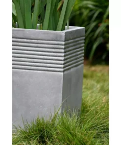 KANTE Small 15 in. Tall Natural Lightweight Concrete Modern Square Outdoor Planter -Outdoor Plant Life natural concrete kante plant pots rf0128b c80021 d4 1000