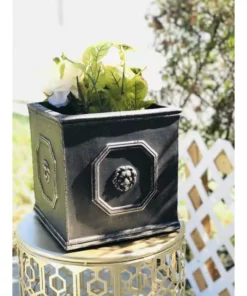 KANTE 12.6 in. Tall Oil Rubbed Bronze Lightweight Concrete Classic Square English Style Lion Head Planter 9 KANTE 12.6 in. Tall Oil Rubbed Bronze Lightweight Concrete Classic Square English Style Lion Head Planter -Outdoor Plant Life oil rubbed bronze kante plant pots rf0172b c80201 1f 1000